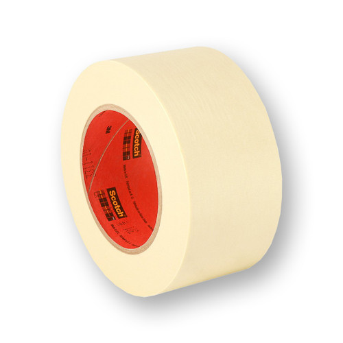 3M 231/231A Tan Paint Masking Tape 72 mm x 55 m, 7.6 mil 12 roll case