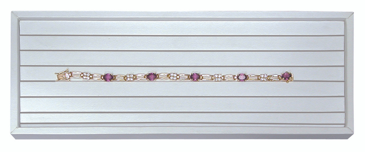 Insertio Per Vassoio Portagioie 10 Scomparti Per Bracciali - Velluto Grigio - Dimensioni 36x19.5 Cm - BD96-10