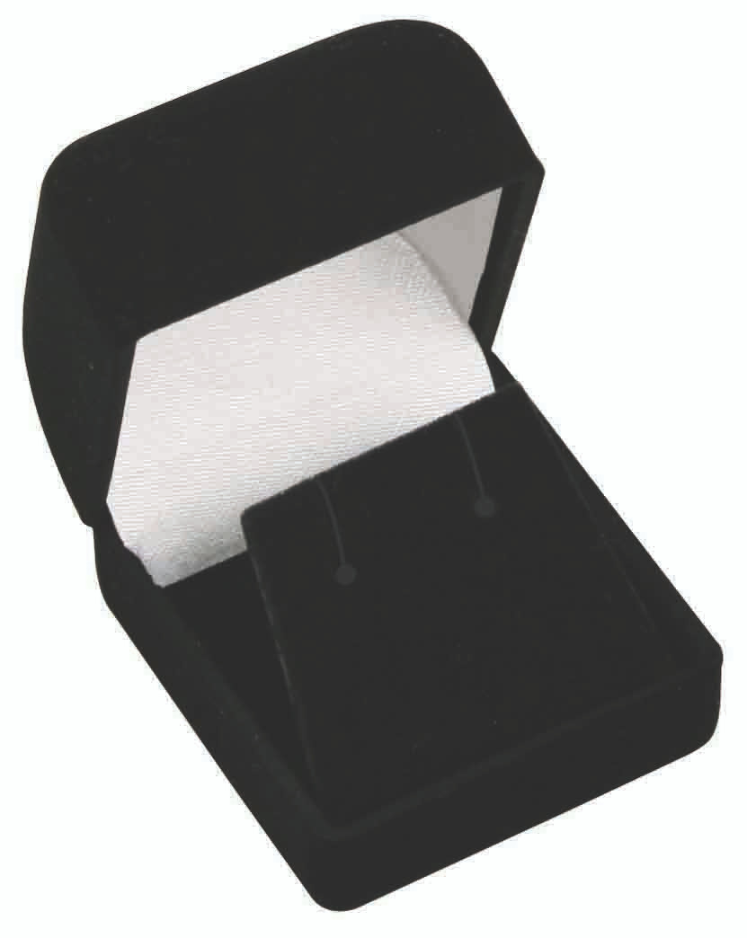 Soft Flocked Red Velour Large Earring Gift Box 888 Display USA, Inc.