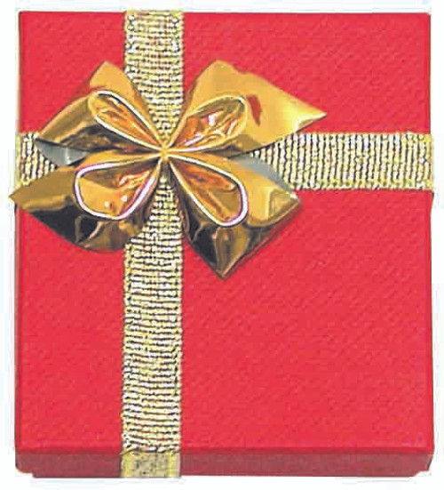 12 Boxes - Linen Red Bow Tie Gift Boxes for Rings - 2" x 2 1/8" x 1 3/8"