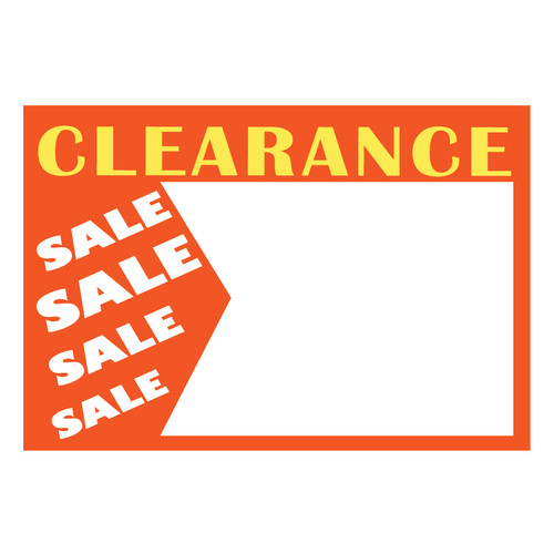 Small Paper "Clearance Sale" Store Message Sign (50Pcs/Pack)