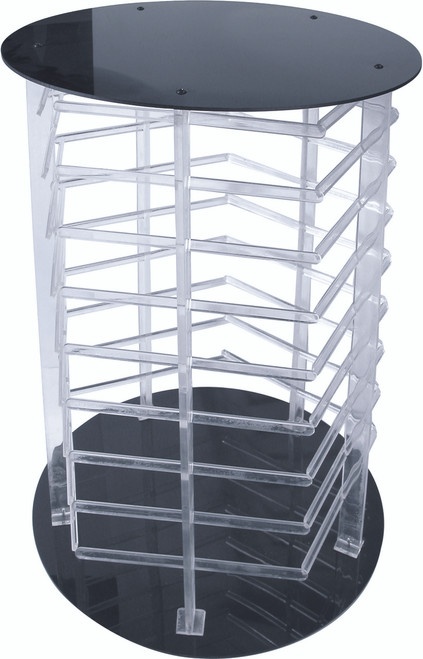 Clear 5-Sided Rotating Earring Card Display Stand