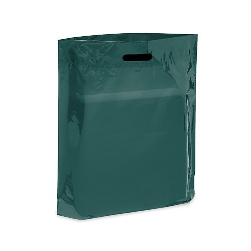 20" x 20" x 5" Dark Green Patch Handle Bags (50 Bags/Pk)