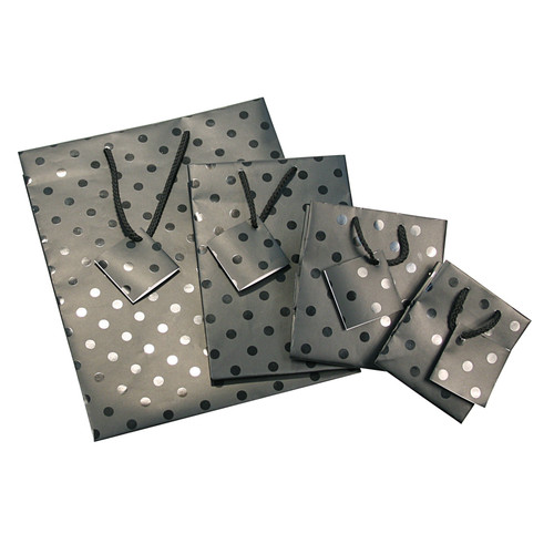 Polka Dot Spot Coating Tote Bag - 8" x 5" x 10"H (10Bags/Pack)