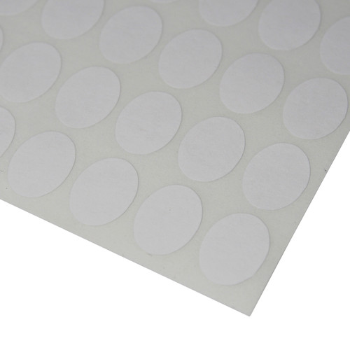 1/2" x 3/8" Oval Self Adhesive Plain Label sheet