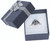 12 Boxes - Linen Blue Bow Tie Gift Boxes for Rings - 2" x 2 1/8" x 1 3/8"