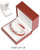 White Bangle/Watch w/White Satin interior Classic Leatherette Box