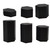 Deluxe Hexagon Shaped Black Leatherette Risers Set