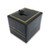 Black Large Ring Snap-Tab Leatherette Box Closed