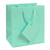 Teal Glossy Solid Color Tote Bag