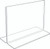 Acrylic Sign Holder 7" x 5 1/2"H shown as a line drawing to show the shape more clearly