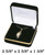 Classic Black Velvet Metal Large Pendant/Earring Gift Box with Brass Trim