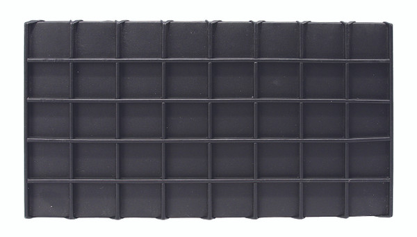 Black Faux Leather 40 Section Deluxe Tray Insert