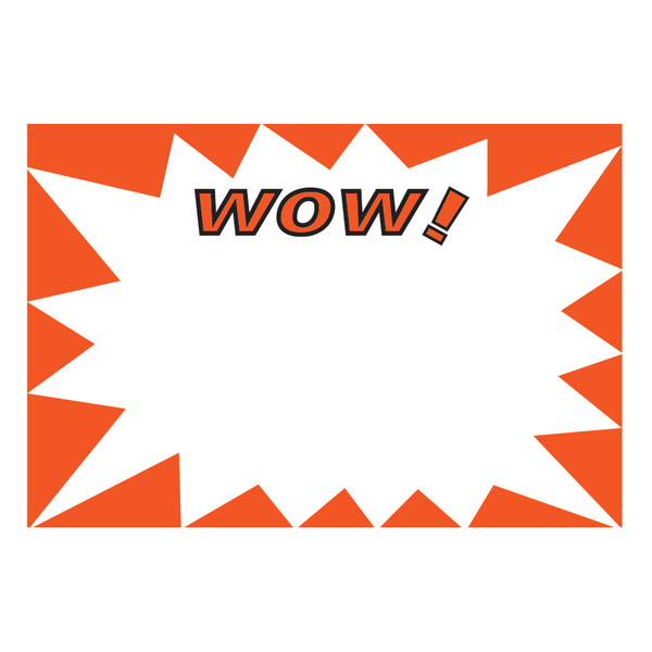 Small Paper "WOW" Store Message Sign (50Pcs/Pack)