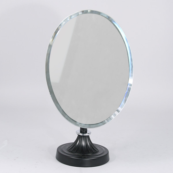 Adjustable Mirror with Black Metal Base (Oval w/Tilt)