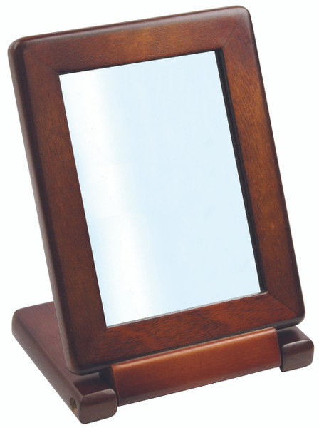 Heavy duty Vintage Faux Wood Small Folding Mirror