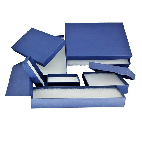 Group image of Navy Blue Cotton Filled Box sizes available