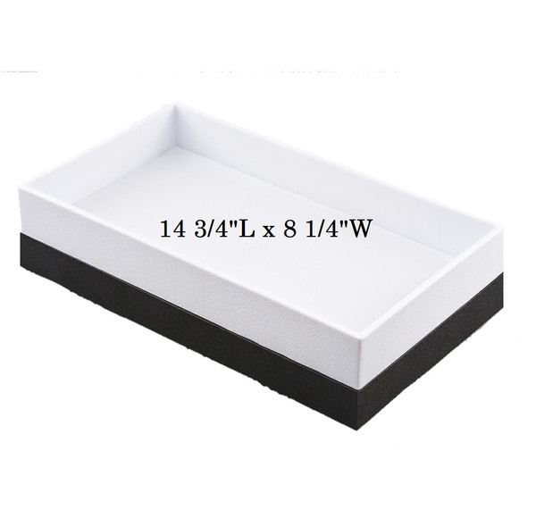 Black or White Standard Stackable Plastic Utility Trays