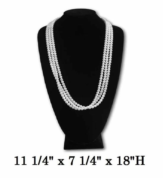 Black velvet Necklace bust display form