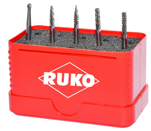 RUKO TC ROTARY BURRS 5PC (3mm SHANK)