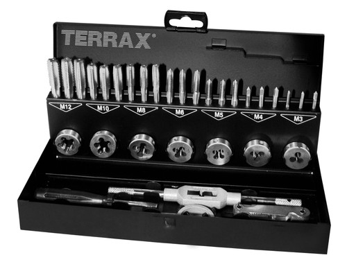 TERRAX HSS-G HAND TAP & DIE SET 31PCS