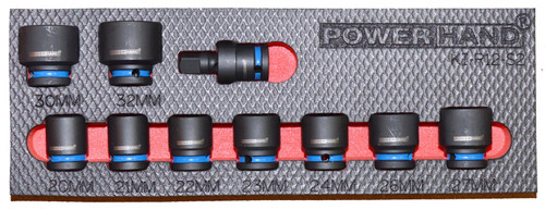 POWERHAND 1/2" Shallow Impact Socket Set (20-32mm)