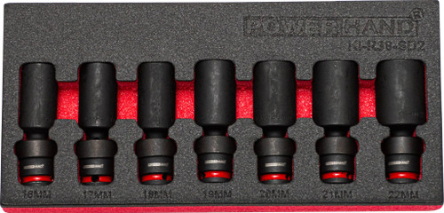 POWERHAND 3/8" Deep Swivel Impact Socket 7PC Set (16-22mm)