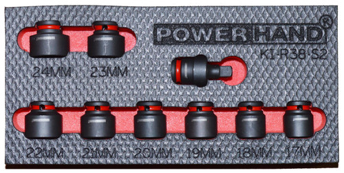 POWERHAND 3/8" Shallow Impact Socket 9PC Set