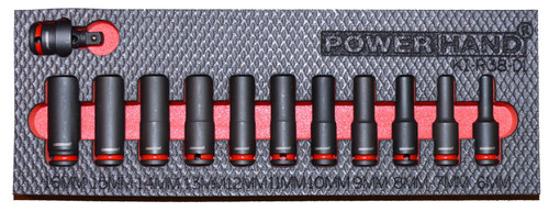 POWERHAND 3/8" Deep Impact Socket 12PC Set