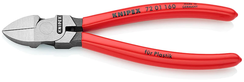 KNIPEX DIAGONAL FLUSH CUTTING PLIERS FOR PLASTICS - 160mm