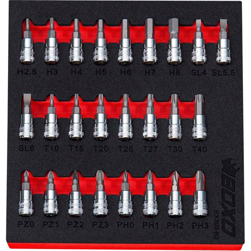 25 Pce 1/4" Master Bit Socket Set