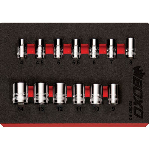 13 Pce 1/4" Multifix Spline Socket Set 4-14mm