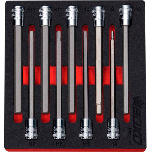 9 Pce 3/8" Long Hex Bit Socket Set