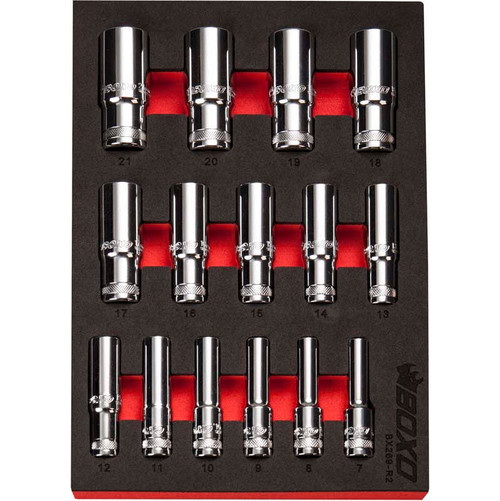 15 Pce 3/8" 6 Point Deep Socket Set