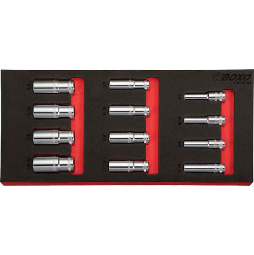 12Pc 3/8" Deep 12pt Imperial Socket Set