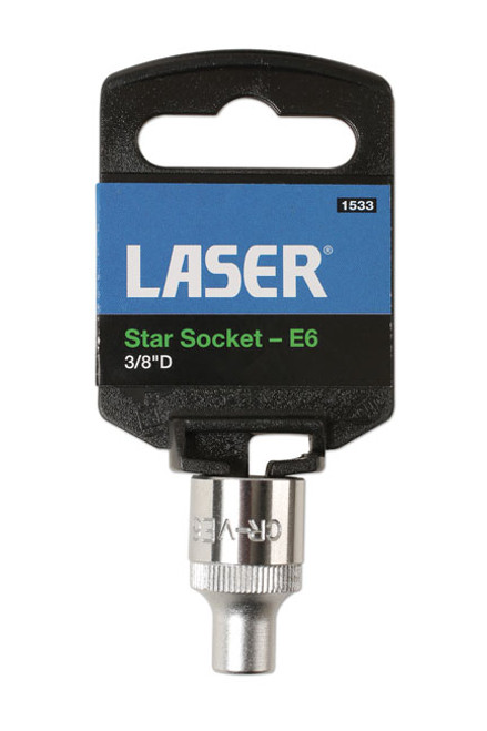 LASER 1533 3/8"Dr STAR SOCKET E6