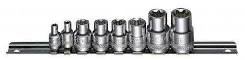 BOXO B-TR08 1/4",3/8" AND 1/2" E-TORX SOCKET E4-E16 8PC