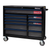 41" 11 Drawer Roll Cabinet with Drawer Trim Pack - Black Body/Blue Anodized Trims