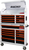 41" 19 Drawer Toolbox Stack with Drawer Trim Pack - White Body/Orange Anodized Trims