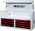 BOXO 53" 8 Drawer Top Box with Drawer Trim Pack - White Body/Red Anodized Trims