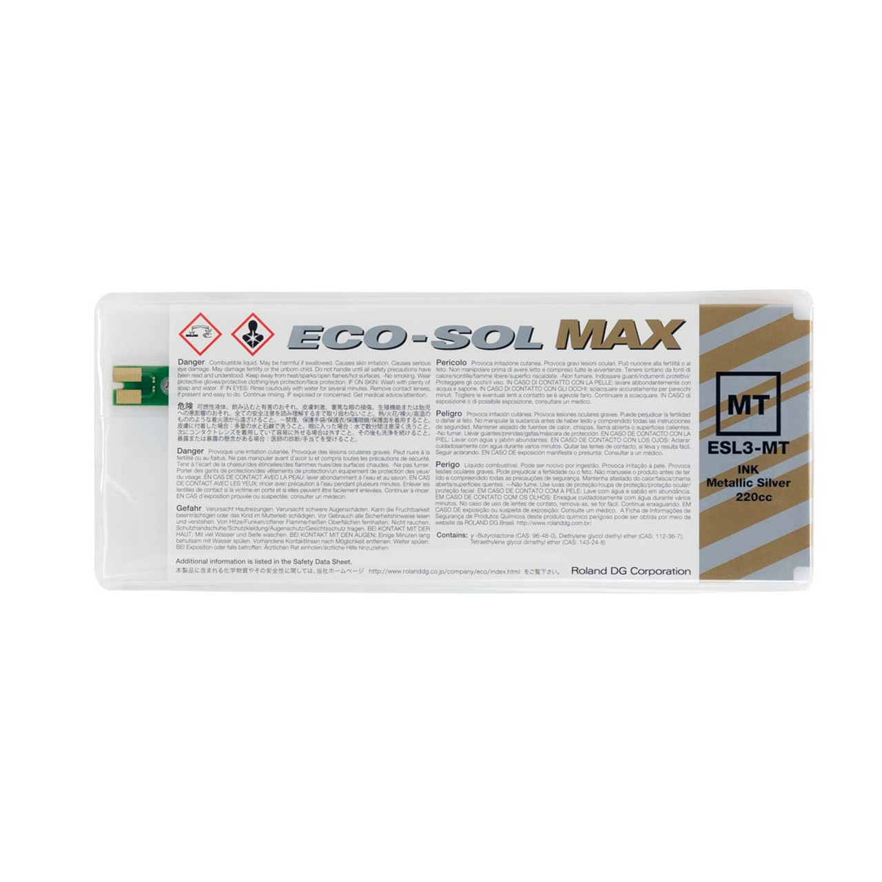 Roland Eco-Sol MAX Ink Cartridges for the Roland BN-20 printer.