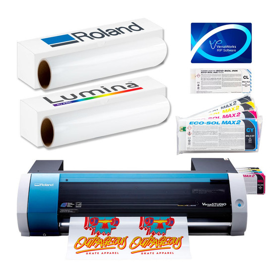 Roland VersaStudio BN-20A Printer/Cutter with CMYK Ink Bundle