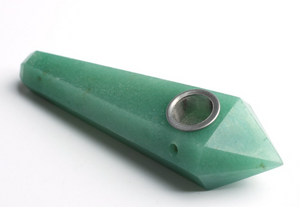 Crystal Pipe - Green Aventurine Crystal Pipe - Green Aventurine