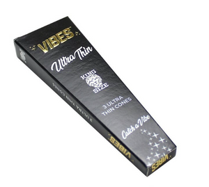 Vibes King Size Ultra Thin (Black) Cones 3 Pack Vibes King Size Ultra Thin (Black) Cones 3 Pack