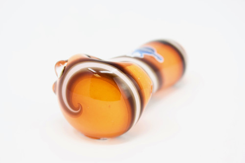 4 Carrot Glass Tobacco Pipe 