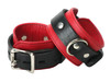 Strict Leather Deluxe Black and Red Locking Cuffs (TL100-Wrist)