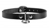 Unisex Leather Choker with O-Ring- ML