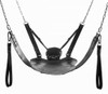 Leather Bondage Swing with Stirrups and Pillow