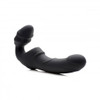 Slim Rider Ribbed Vibrating Silicone Strapless Strap On 