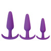 Rump Rockers 3 Piece Silicone Anal Plug Set - Purple (AF731-Purple)